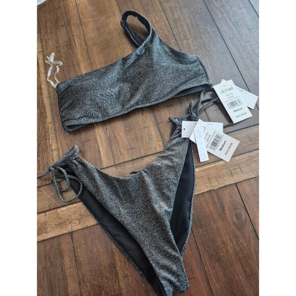 Damsel Sparkle Dust Charcoal Bikini Set Medium - Picture 1 of 5